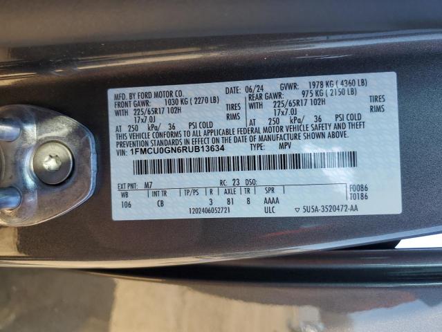 2024 FORD ESCAPE ACT - 1FMCU0GN6RUB13634