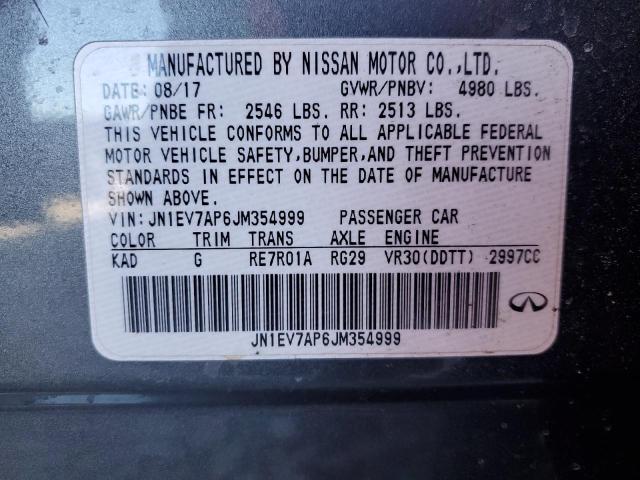 2018 INFINITI Q50 LUXE - JN1EV7AP6JM354999