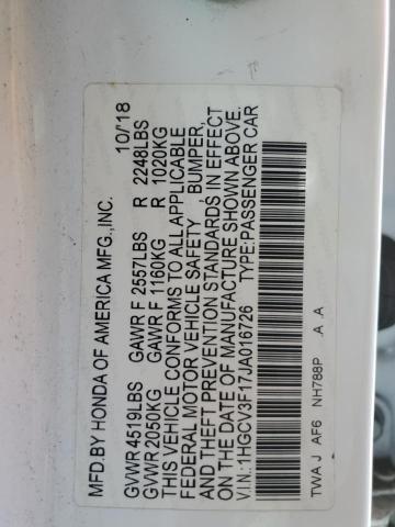 2018 HONDA ACCORD HYB - 1HGCV3F17JA016726
