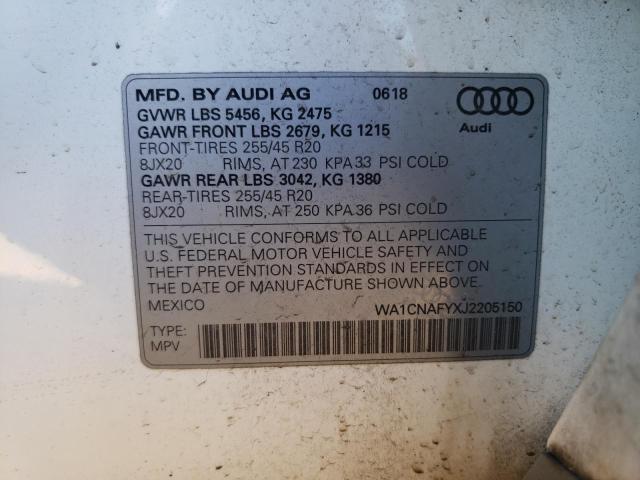 2018 AUDI Q5 PRESTIG - WA1CNAFYXJ2205150
