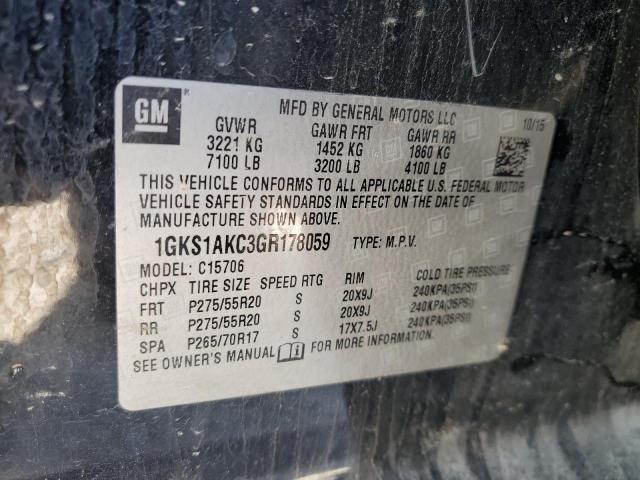 2016 GMC YUKON SLE 1GKS1AKC3GR178059