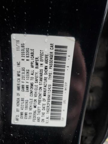 2017 HONDA ACCORD EXL 1HGCR2F88HA112435