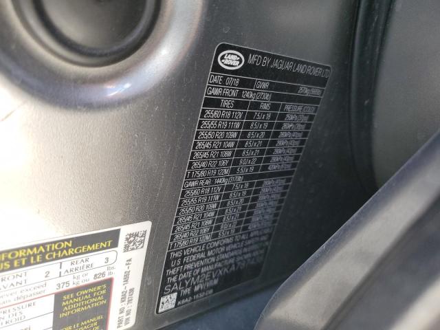 2019 LAND ROVER RANGE ROVE - SALYM2EVXKA787438