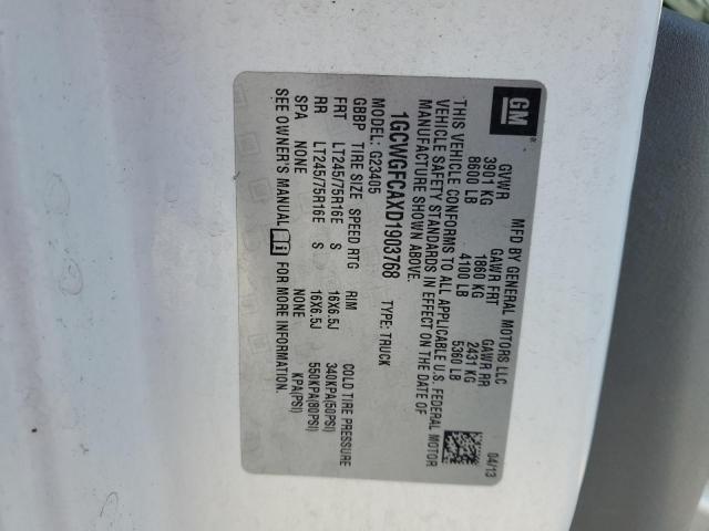 2013 CHEVROLET EXPRESS G2 - 1GCWGFCAXD1903768