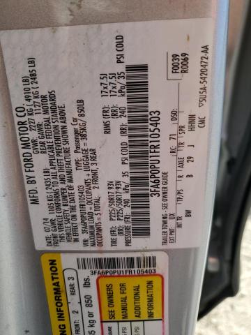 2015 FORD FUSION SE - 3FA6P0PU1FR105403