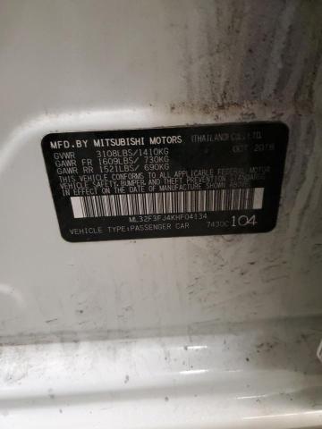 2019 MITSUBISHI MIRAGE G4 ML32F3FJ4KHF04134