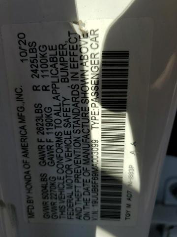 2021 ACURA TLX ADVANC - 19UUB6F69MA003099