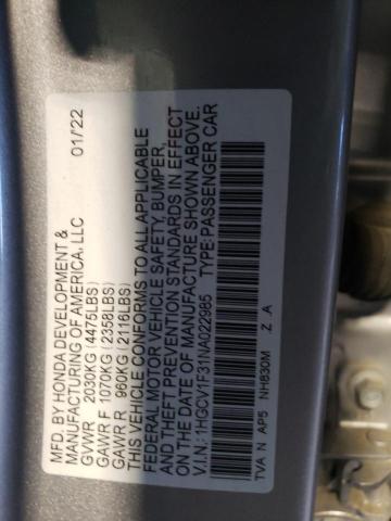 2022 HONDA ACCORD SPO - 1HGCV1F31NA022985
