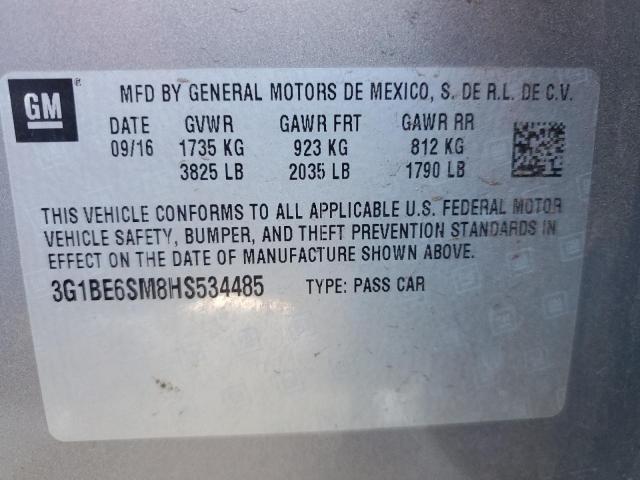 2017 CHEVROLET CRUZE LT - 3G1BE6SM8HS534485