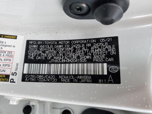 2021 LEXUS UX 200 JTHX3JBH3M2041505