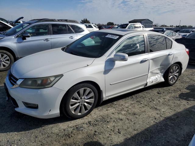 HONDA ACCORD EXL 2013 white  gas 1HGCR2F85DA090260 photo #1