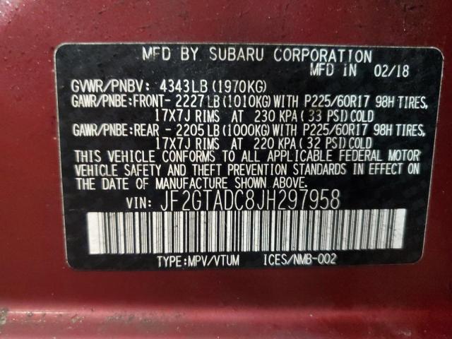 2018 SUBARU CROSSTREK - JF2GTADC8JH297958