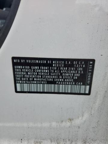 2017 VOLKSWAGEN JETTA S 3VW2B7AJ2HM297653