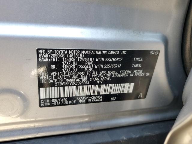 2019 TOYOTA RAV4 XLE - 2T3W1RFV2KC028963