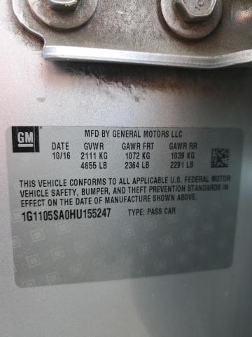 2017 CHEVROLET IMPALA LT - 1G1105SA0HU155247