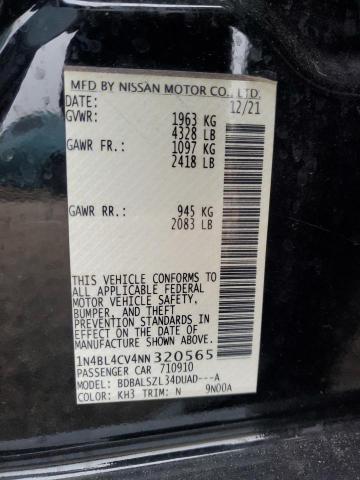 2022 NISSAN ALTIMA SR - 1N4BL4CV4NN320565