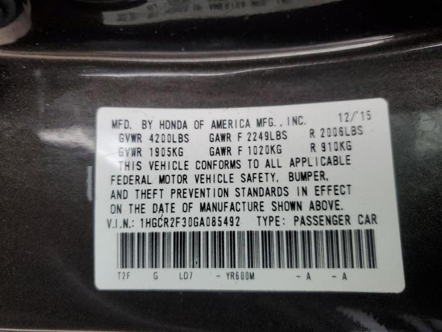 2016 HONDA ACCORD LX - 1HGCR2F30GA085492