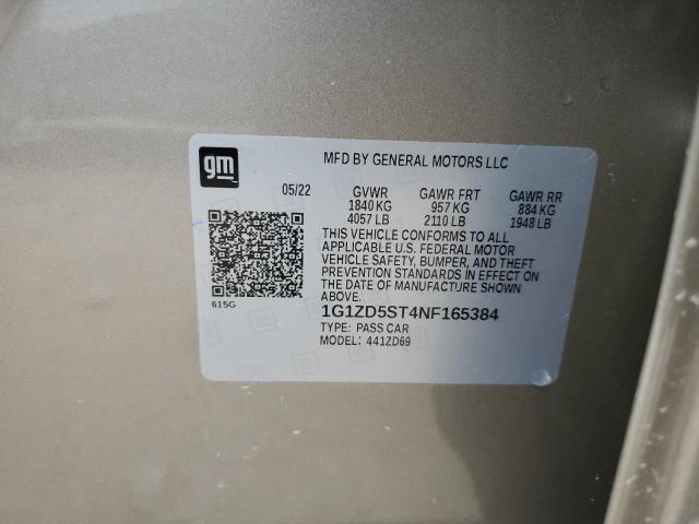 2022 CHEVROLET MALIBU LT - 1G1ZD5ST4NF165384