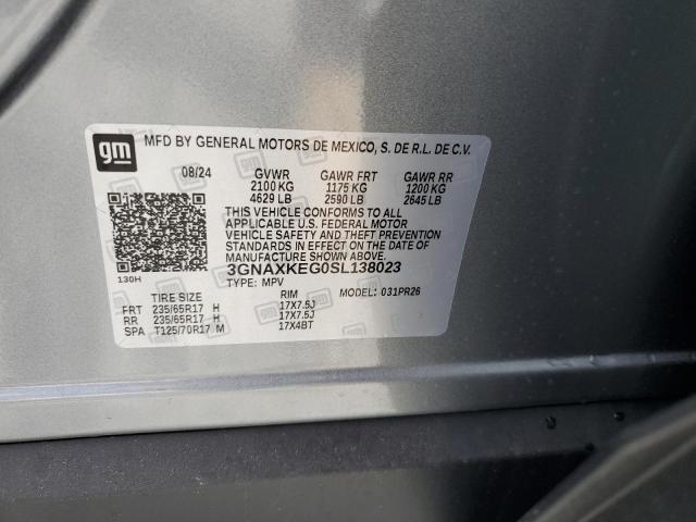 2025 CHEVROLET EQUINOX AC 3GNAXKEG0SL138023