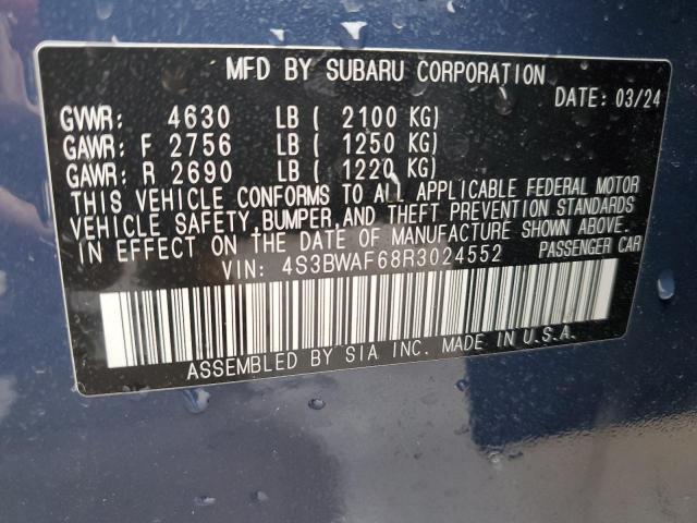 2024 SUBARU LEGACY PRE 4S3BWAF68R3024552