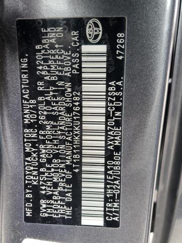 2019 TOYOTA CAMRY L - 4T1B11HKXKU176482