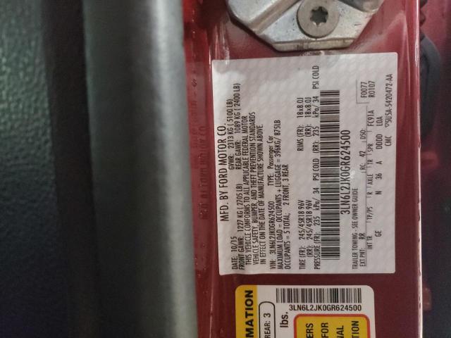 2016 LINCOLN MKZ - 3LN6L2JK0GR624500