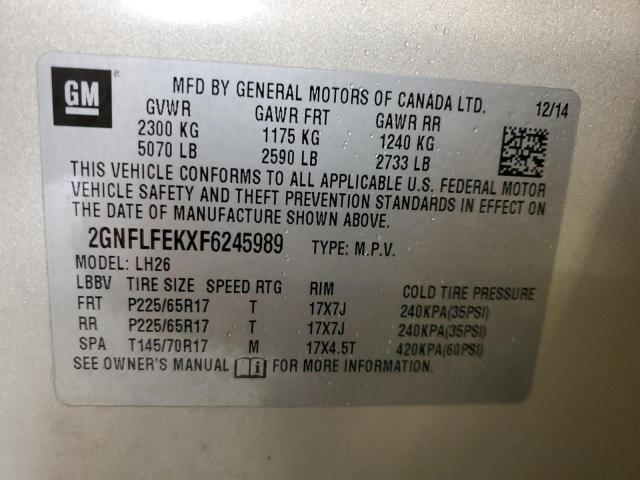 2015 CHEVROLET EQUINOX LT - 2GNFLFEKXF6245989