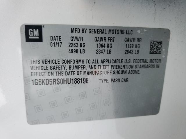 2017 CADILLAC CT6 LUXURY - 1G6KD5RS0HU188198