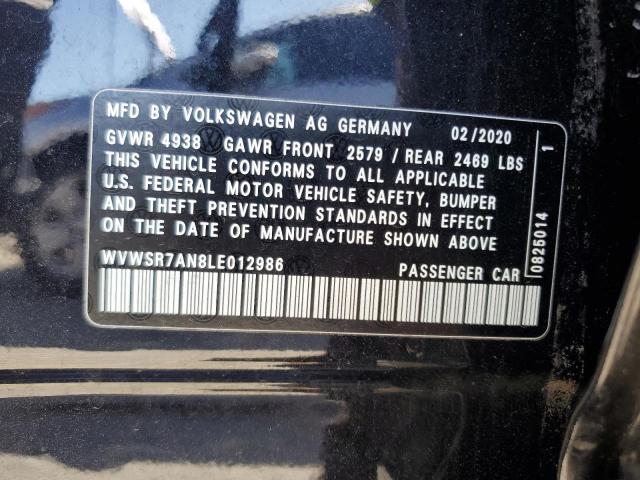 2020 VOLKSWAGEN ARTEON SEL WVWSR7AN8LE012986