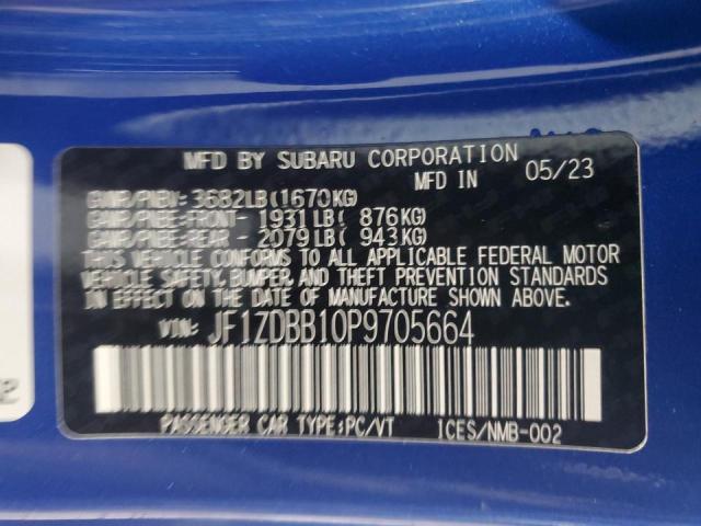 2023 SUBARU BRZ PREMIU JF1ZDBB10P9705664
