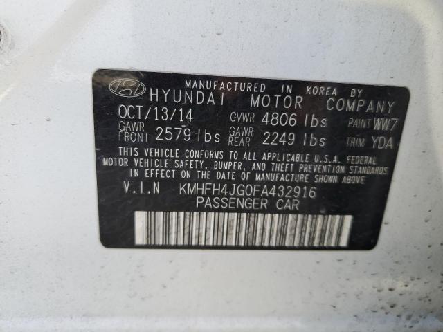 2015 HYUNDAI AZERA LIMITED KMHFH4JG0FA432916