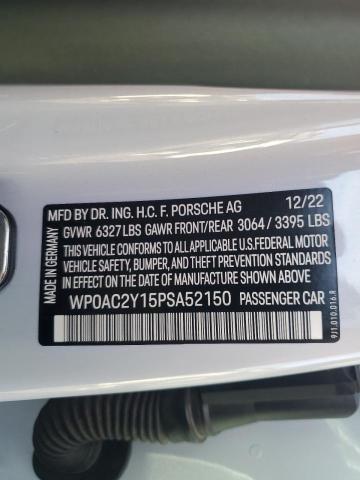 2023 PORSCHE TAYCAN TUR WP0AC2Y15PSA52150