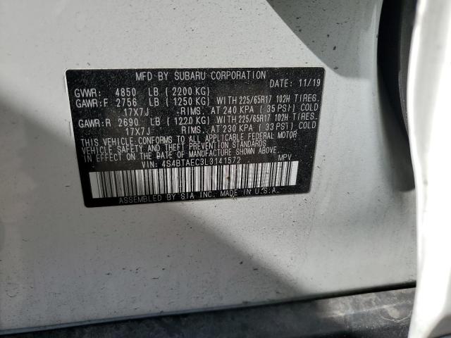 2020 SUBARU OUTBACK PR - 4S4BTAEC3L3141572