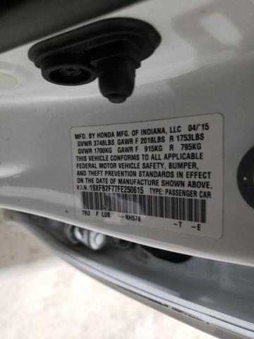 2015 HONDA CIVIC SE 19XFB2F77FE250615