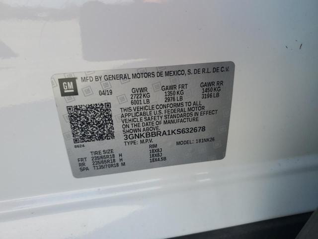 2019 CHEVROLET BLAZER 1LT - 3GNKBBRA1KS632678