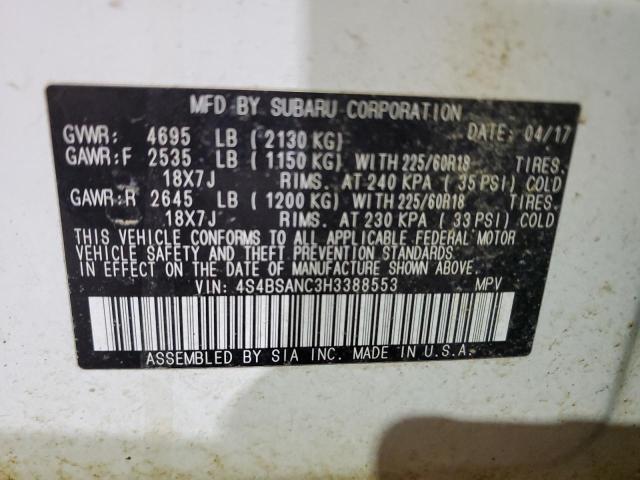 2017 SUBARU OUTBACK 2. - 4S4BSANC3H3388553