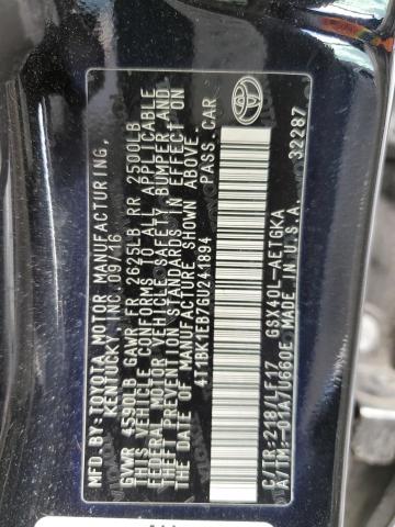 2016 TOYOTA AVALON XLE - 4T1BK1EB7GU241894