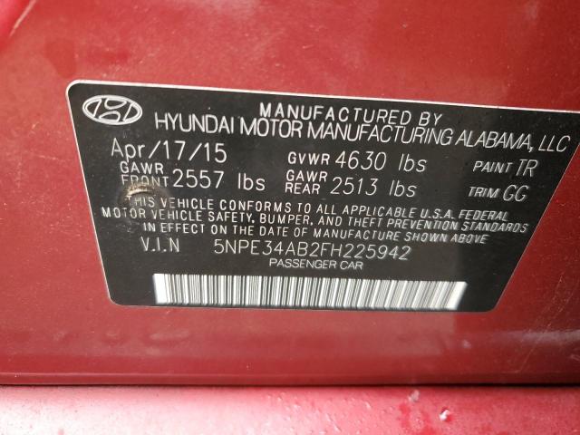 2015 HYUNDAI SONATA SPO - 5NPE34AB2FH225942