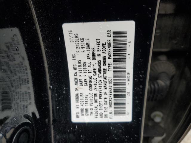 2017 HONDA ACCORD EXL - 1HGCR2F99HA019531