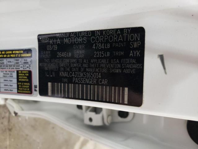 2019 KIA CADENZA LU KNALC4J13K5165014