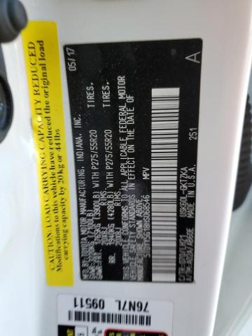 2017 TOYOTA SEQUOIA PLATINUM 5TDYY5G18HS068546