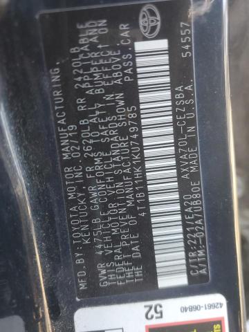 2019 TOYOTA CAMRY L - 4T1B11HK1KU749785