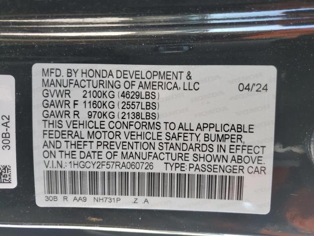 2024 HONDA ACCORD HYB 1HGCY2F57RA060726