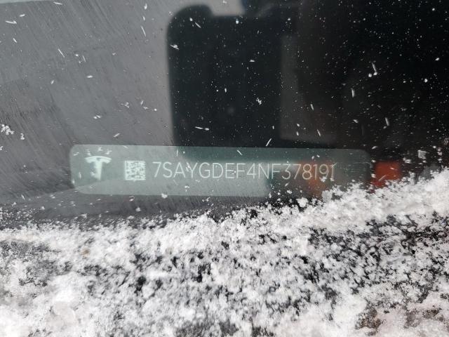 2022 TESLA MODEL Y 7SAYGDEF4NF378191