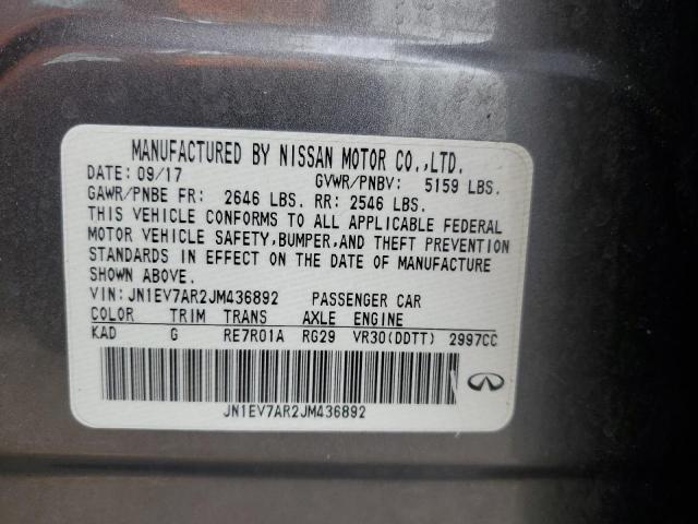 2018 INFINITI Q50 LUXE - JN1EV7AR2JM436892