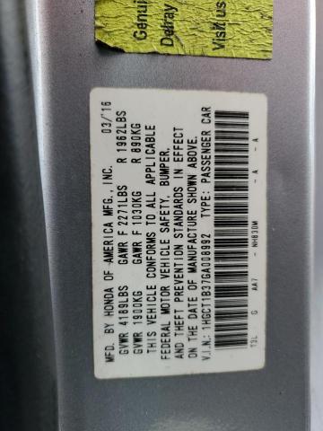 2016 HONDA ACCORD LX- 1HGCT1B37GA008992