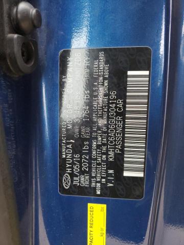 2016 HYUNDAI VELOSTER - KMHTC6AD6GU304196