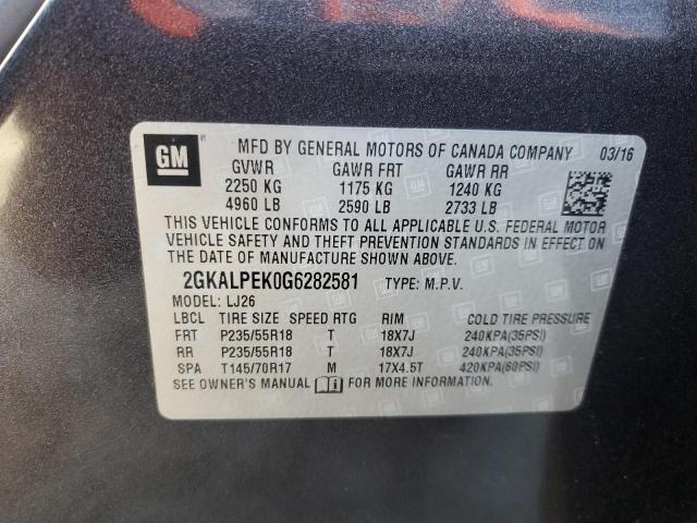 2016 GMC TERRAIN SL - 2GKALPEK0G6282581