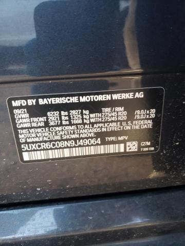 2022 BMW X5 XDRIVE4 - 5UXCR6C08N9J49064