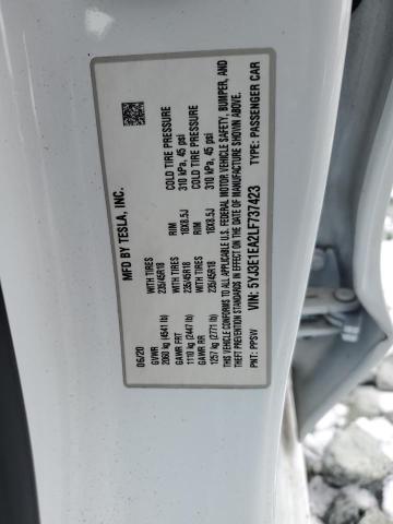 2020 TESLA MODEL 3 - 5YJ3E1EA2LF737423